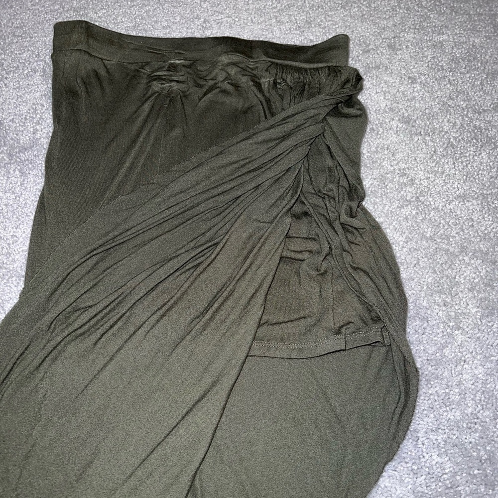 Express Olive Green High-Low Maxi - Picture 2 of 5